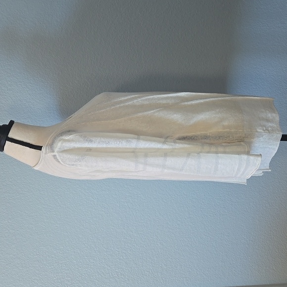 JENNIFER TATTANELLI Casini White Metallic 3/4 Sleeve Linen Sweater SZ L (46 IT) - Picture 7 of 15